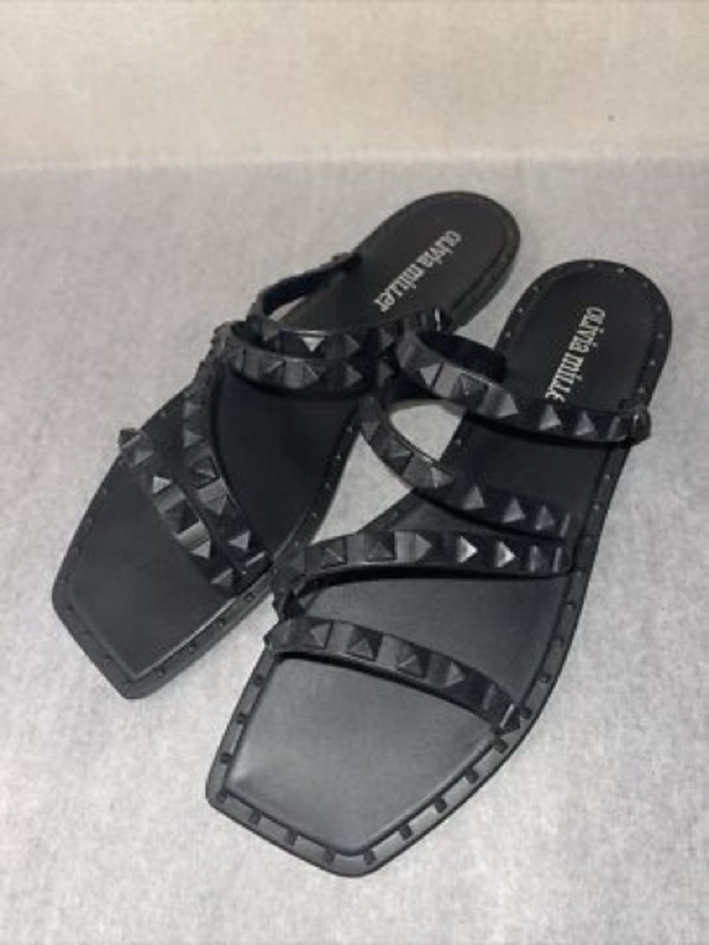 Olivia Miller Studded Strappy Summer Flat Sandals Sz.8
